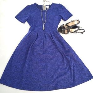 Large royal blue & black Lulaore Amelia dress